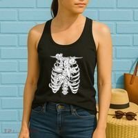 Ribcage Cats Pastel Goth Alt Clothes Aesthetic Egirl Women's Tank Top thumb 2