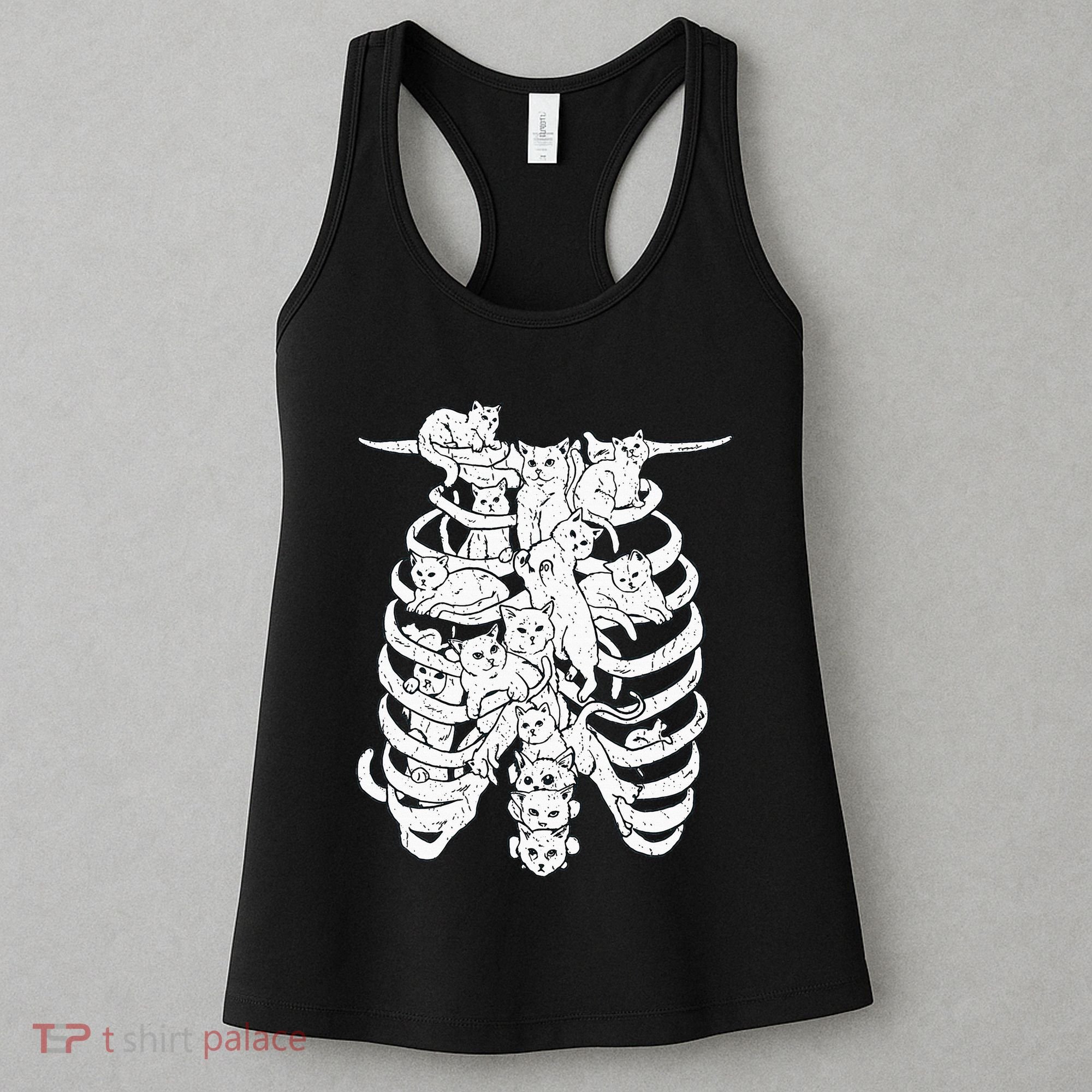 Ribcage Cats Pastel Goth Alt Clothes Aesthetic Egirl Women's Tank Top