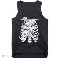 Ribcage Cats Pastel Goth Alt Clothes Aesthetic Egirl Tank Top thumb 0