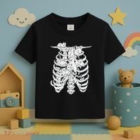 Ribcage Cats Pastel Goth Alt Clothes Aesthetic Egirl Toddler T-Shirt thumb 3