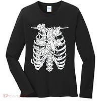 Ribcage Cats Pastel Goth Alt Clothes Aesthetic Egirl Women's Long Sleeve Shirt thumb 0