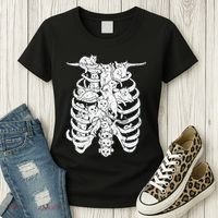 Ribcage Cats Pastel Goth Alt Clothes Aesthetic Egirl Women's T-Shirt thumb 3