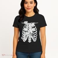 Ribcage Cats Pastel Goth Alt Clothes Aesthetic Egirl Women's T-Shirt thumb 4