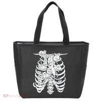 Ribcage Cats Pastel Goth Alt Clothes Aesthetic Egirl Tote Bag thumb 0