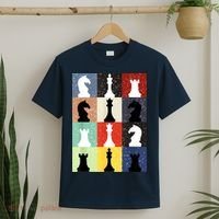 Retro Chess Player Shirt Gift Vintage Chess Pieces T-Shirt thumb 2