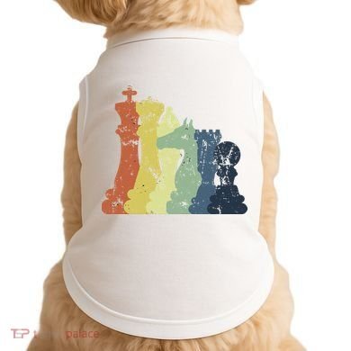 Retro Chess Player Shirt Gift Vintage Chess Pieces Doggie Tank