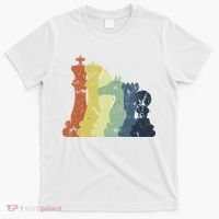Retro Chess Player Shirt Gift Vintage Chess Pieces T-Shirt thumb 0