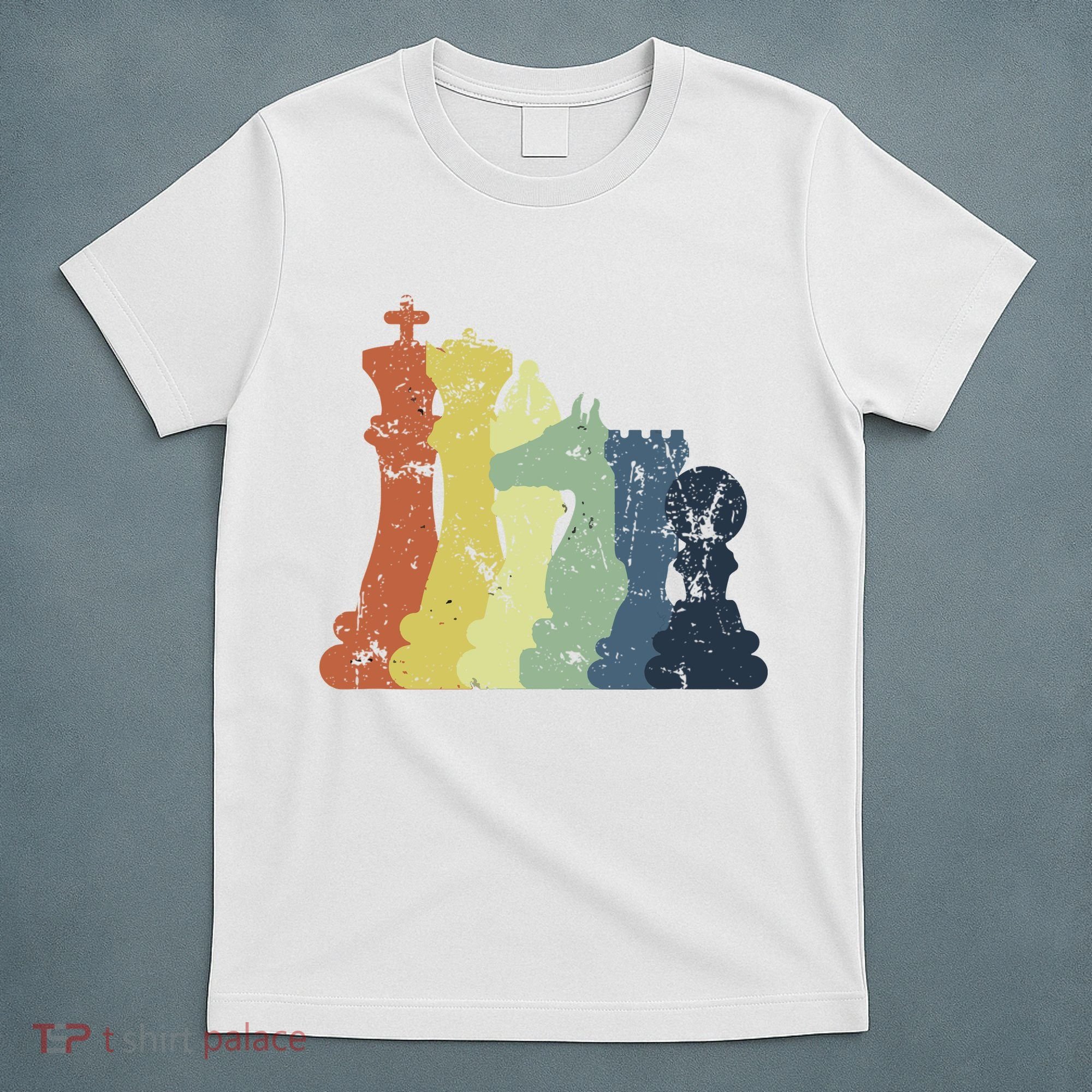 Retro Chess Player Shirt Gift Vintage Chess Pieces T-Shirt
