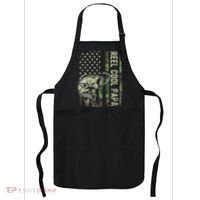 Reel Cool Papa Camouflage American Flag Fathers Day Apron thumb 0