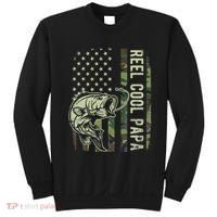 Reel Cool Papa Camouflage American Flag Fathers Day Sweatshirt thumb 0