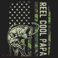 Reel Cool Papa Camouflage American Flag Fathers Day Tumbler thumb 3