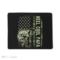 Reel Cool Papa Camouflage American Flag Fathers Day Mousepad thumb 0
