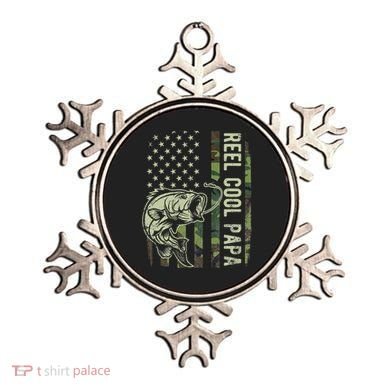 Reel Cool Papa Camouflage American Flag Fathers Day Ornament