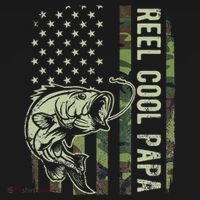 Reel Cool Papa Camouflage American Flag Fathers Day Visor thumb 3