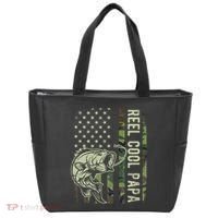 Reel Cool Papa Camouflage American Flag Fathers Day Tote Bag thumb 0