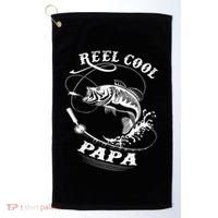Reel Cool Papa For Fishing Nature Lovers Day Golf Towel thumb 0