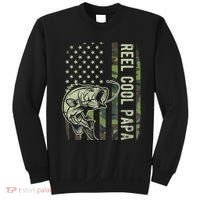 Reel Cool Papa Camouflage American Flag Fathers Day Sweatshirt thumb 0