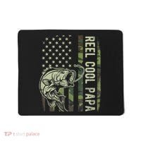 Reel Cool Papa Camouflage American Flag Fathers Day Mousepad thumb 0