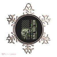 Reel Cool Papa Camouflage American Flag Fathers Day Ornament thumb 0