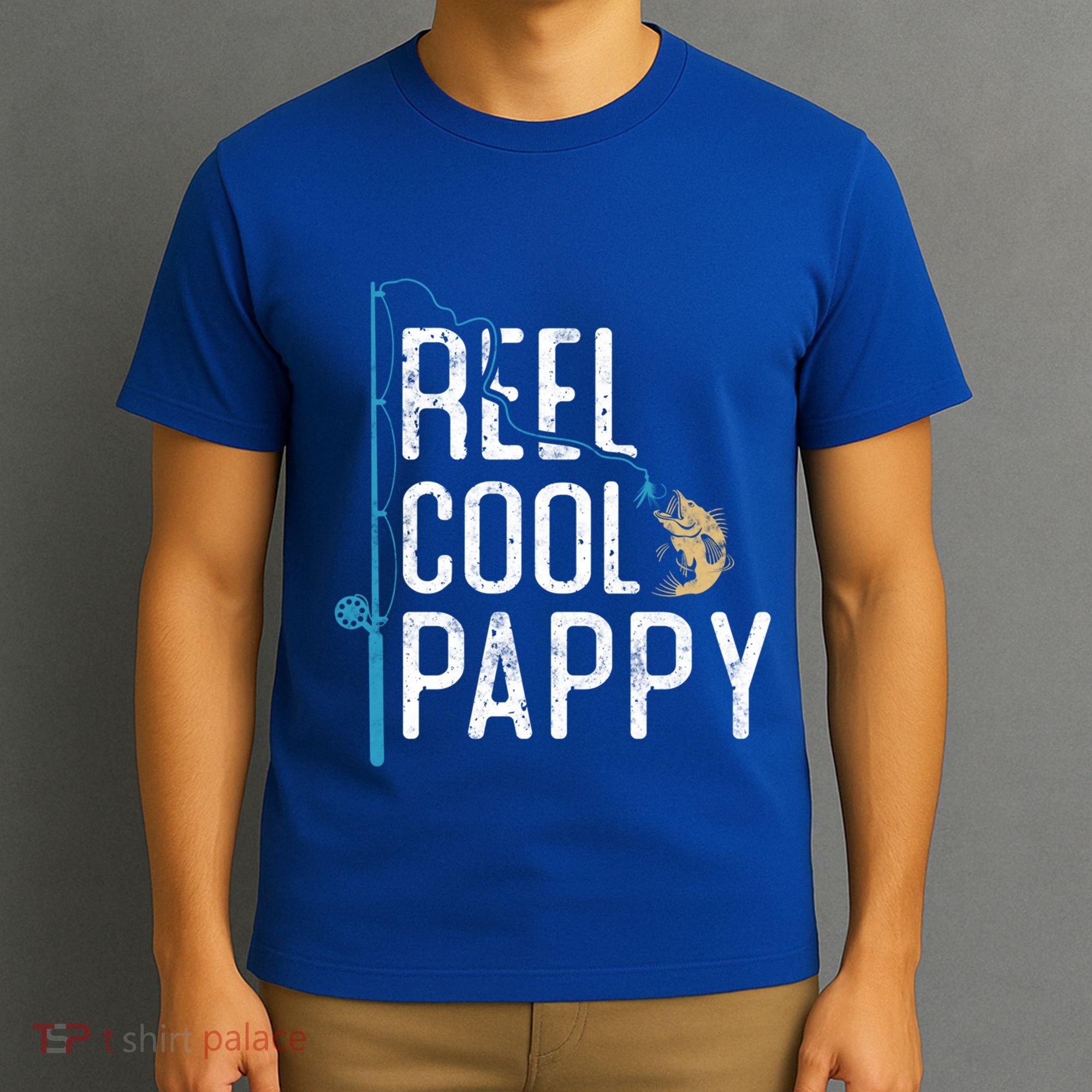 Reel Cool Pappy Vintage Funny Fishing Rod Funny Gift For Pappy Cool Gift T-Shirt