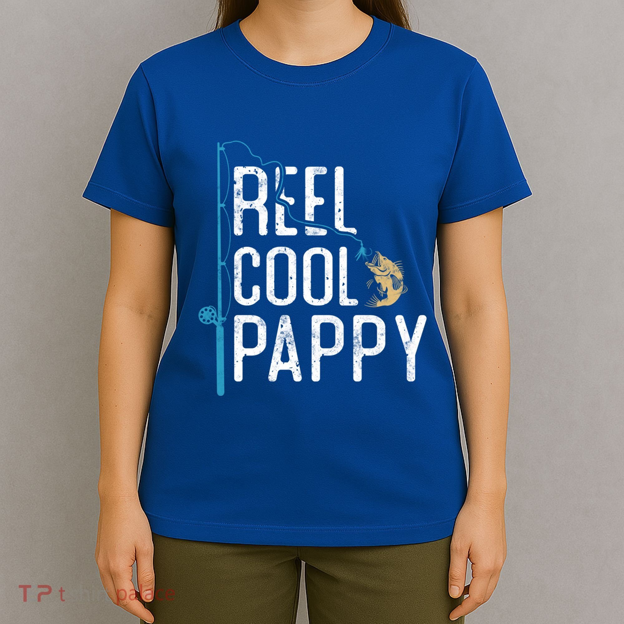 Reel Cool Pappy Vintage Funny Fishing Rod Funny Gift For Pappy Cool Gift T-Shirt