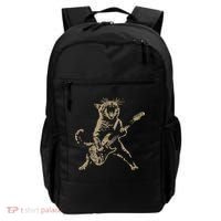 Rock Cat Playing Guitar Funny Guitar Cat Backpack thumb 0