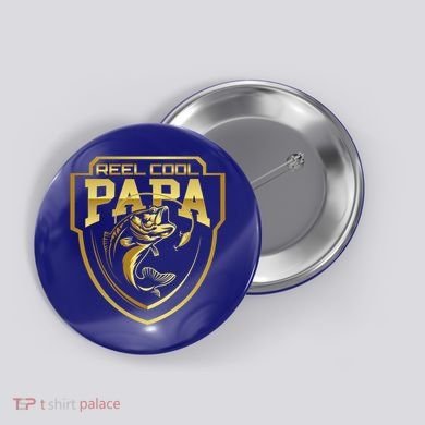 Reel Cool Papa Father Fatherhood Fathers Day Cool Gift Button