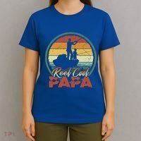 Reel Cool Papa Great Gift Cool Retro Vintage Fishing Family Cute Gift T-Shirt thumb 4