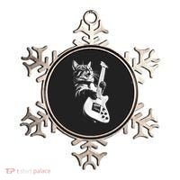 Rock Cat Playing Guitar Funny Guitar Cat Guitarist Ornament thumb 0