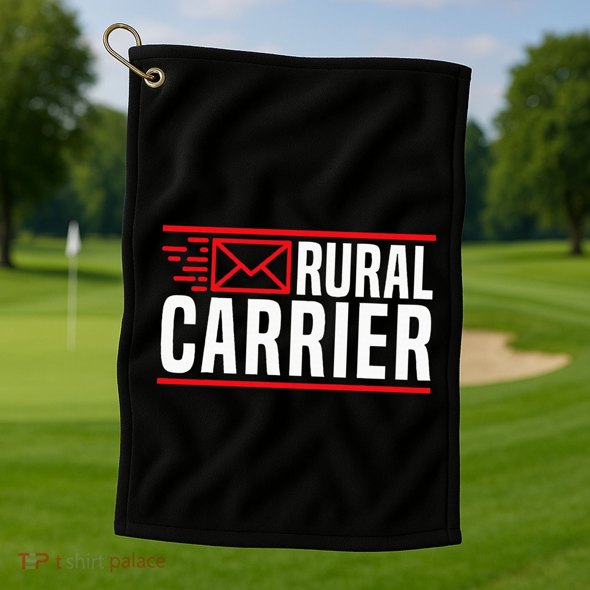 Rural Carrier Postal Worker Mailman Delivery Mail Escort Golf Towel