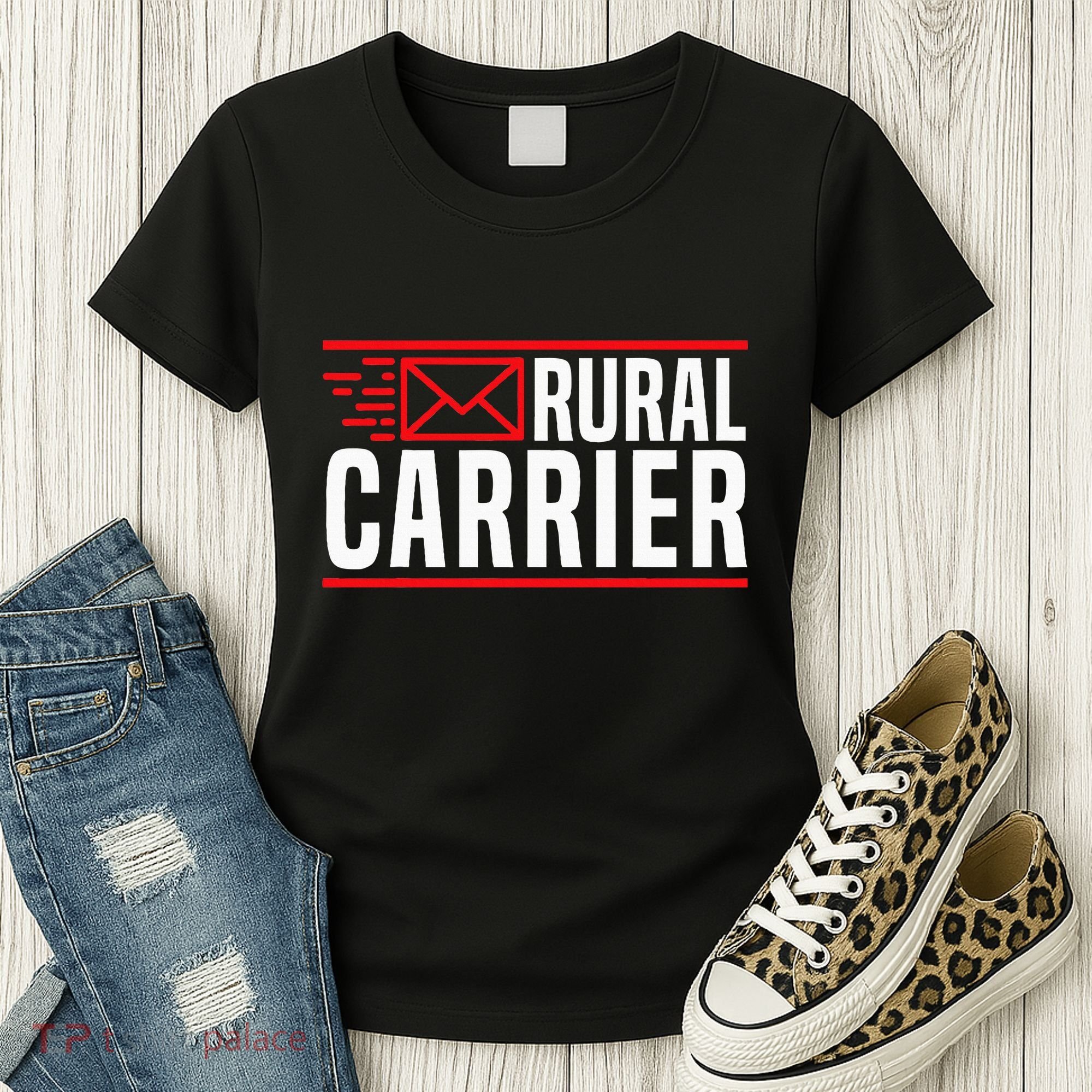 Rural Carrier Postal Worker Mailman Delivery Mail Escort Women's T-Shirt
