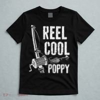 Reel Cool Poppy Fishing Father's Day Gift T-Shirt thumb 5