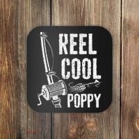 Reel Cool Poppy Fishing Father's Day Gift Coaster thumb 0
