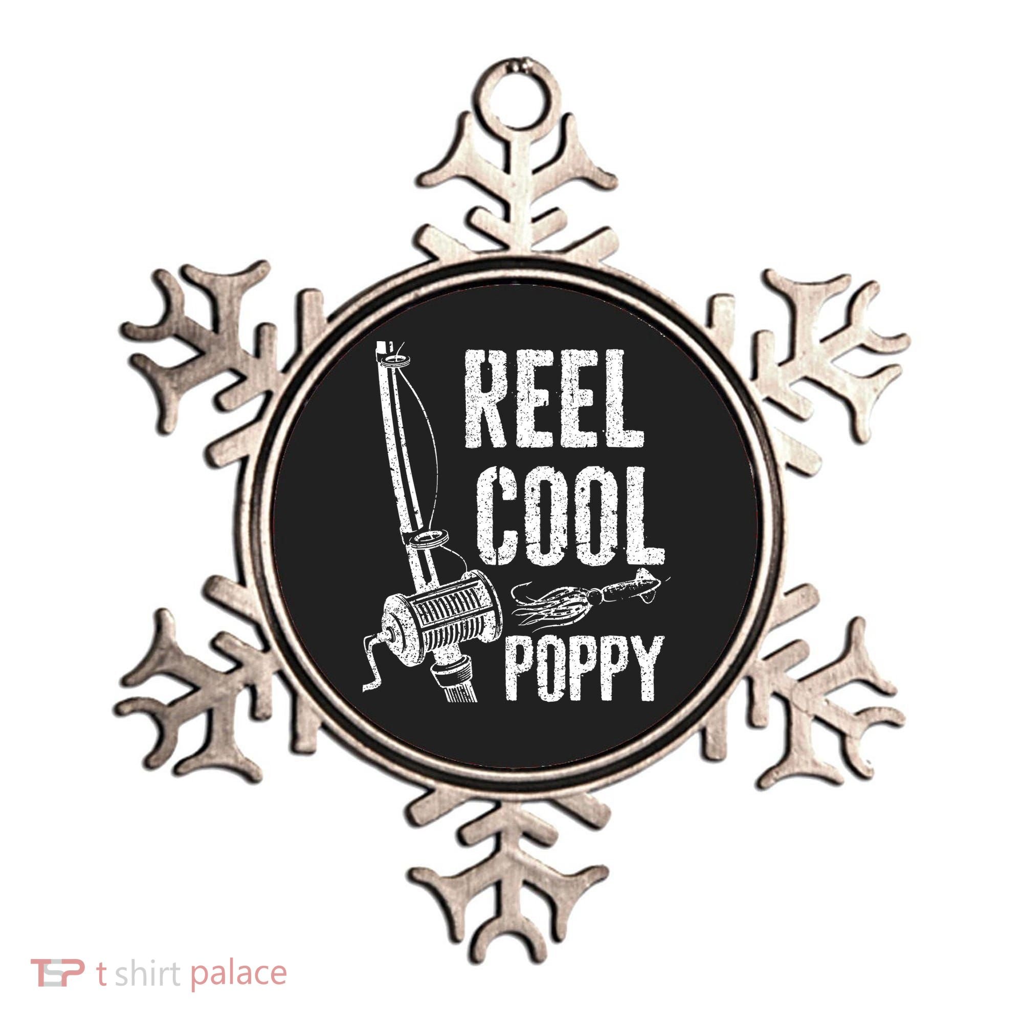 Reel Cool Poppy Fishing Father's Day Gift Ornament