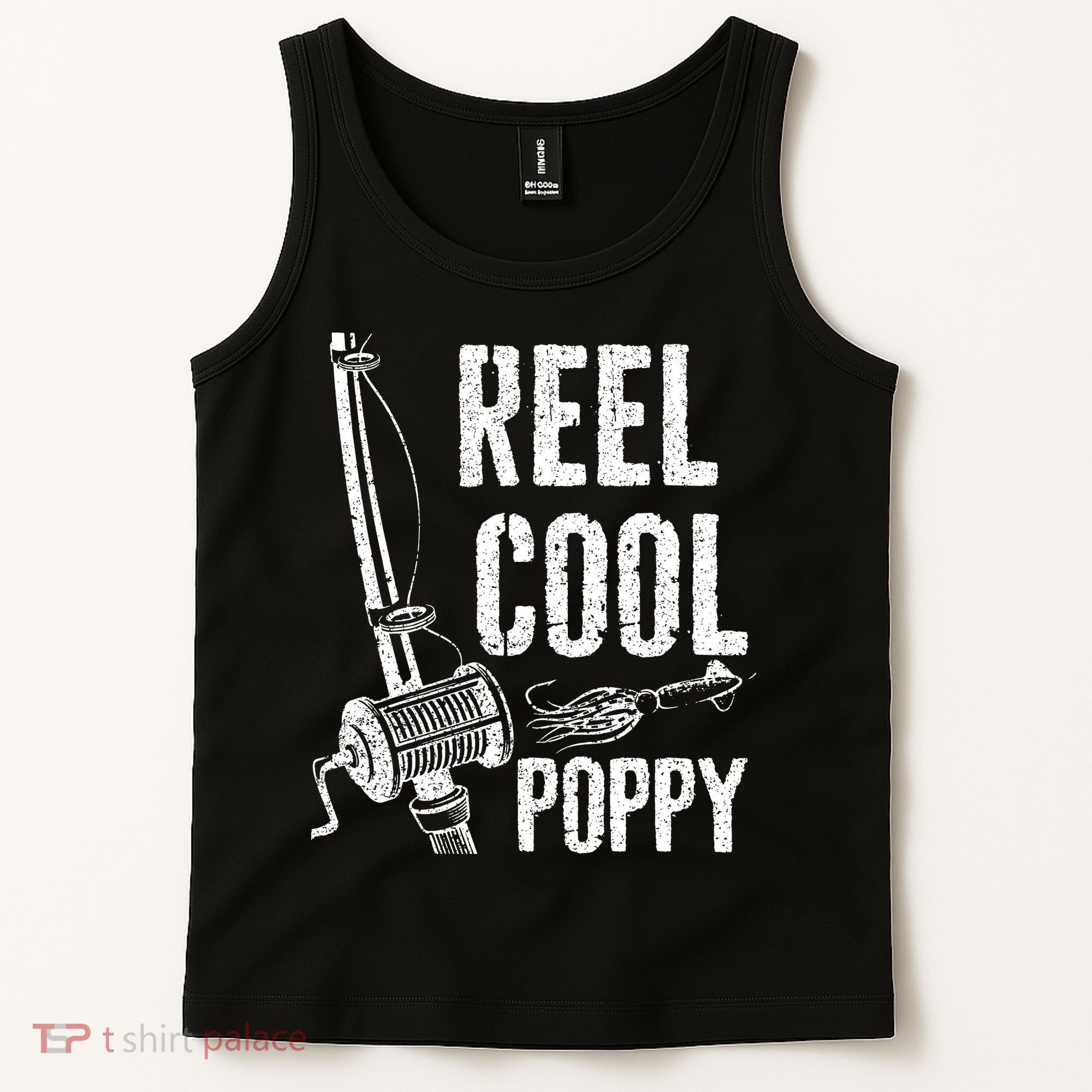 Reel Cool Poppy Fishing Father's Day Gift Tank Top