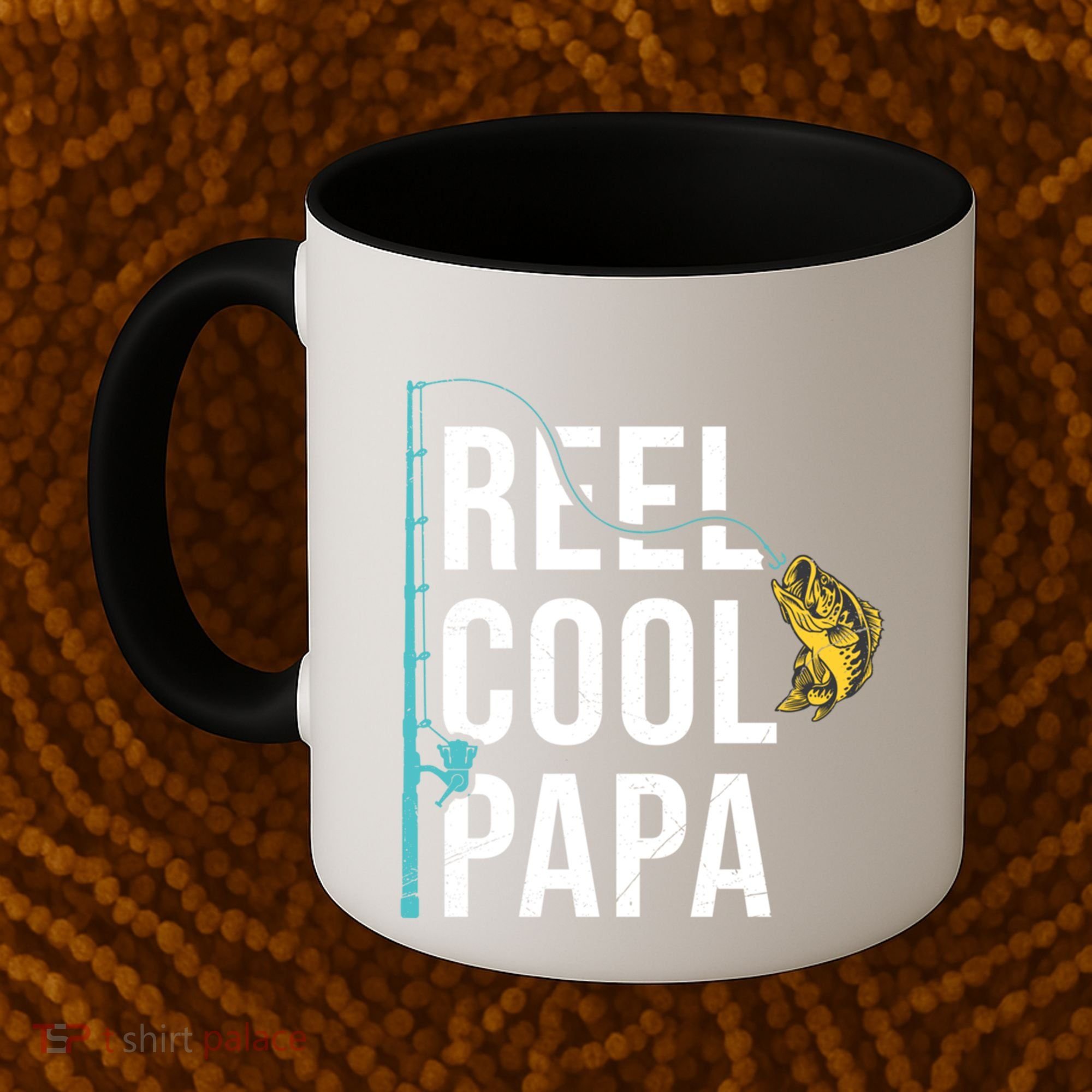 Reel Cool Papa Fishing Gift Funny FatherS Day Gift Coffee Mug