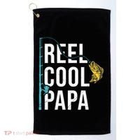 Reel Cool Papa Fishing Gift Funny FatherS Day Gift Golf Towel thumb 0