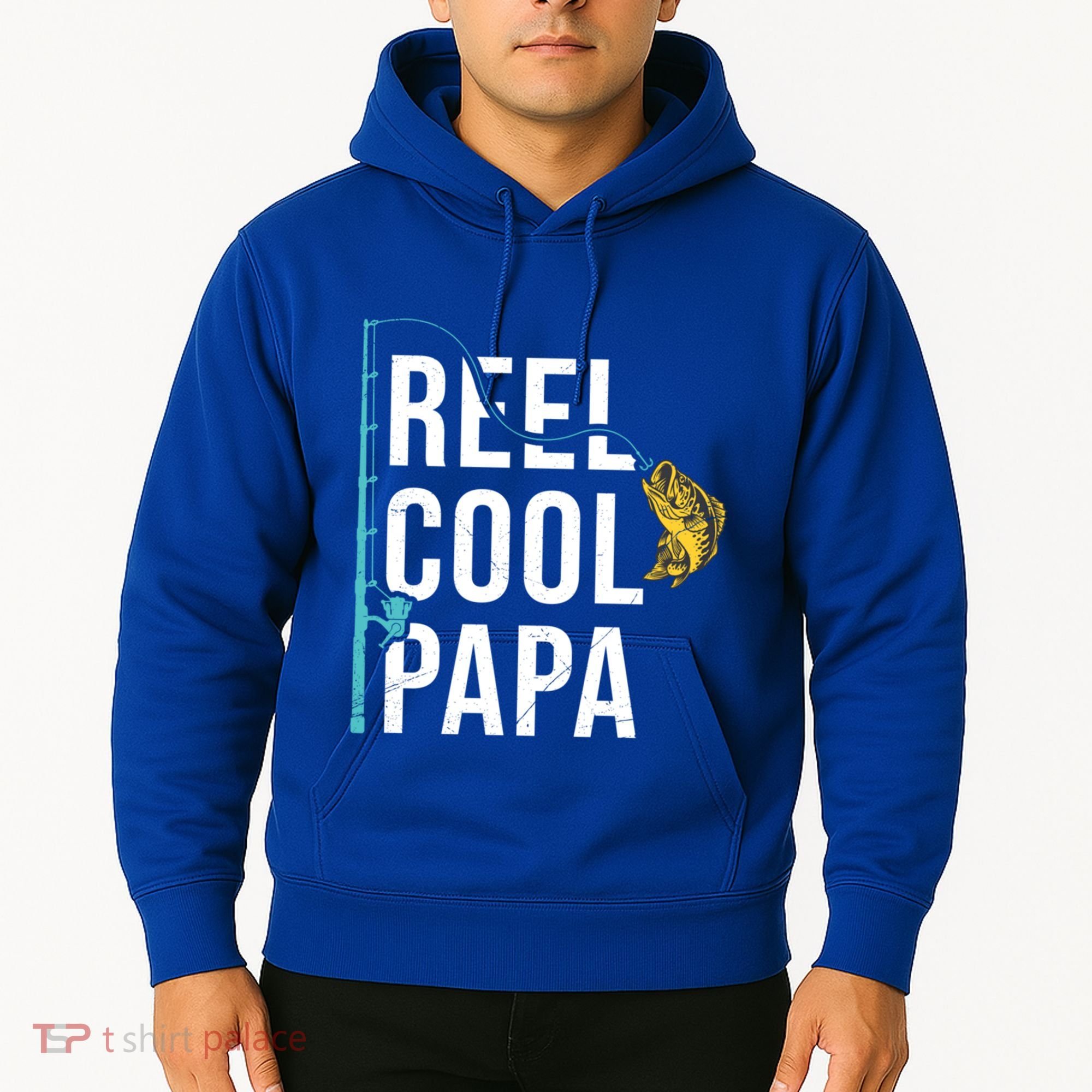 Reel Cool Papa Fishing Gift Funny FatherS Day Gift Hoodie