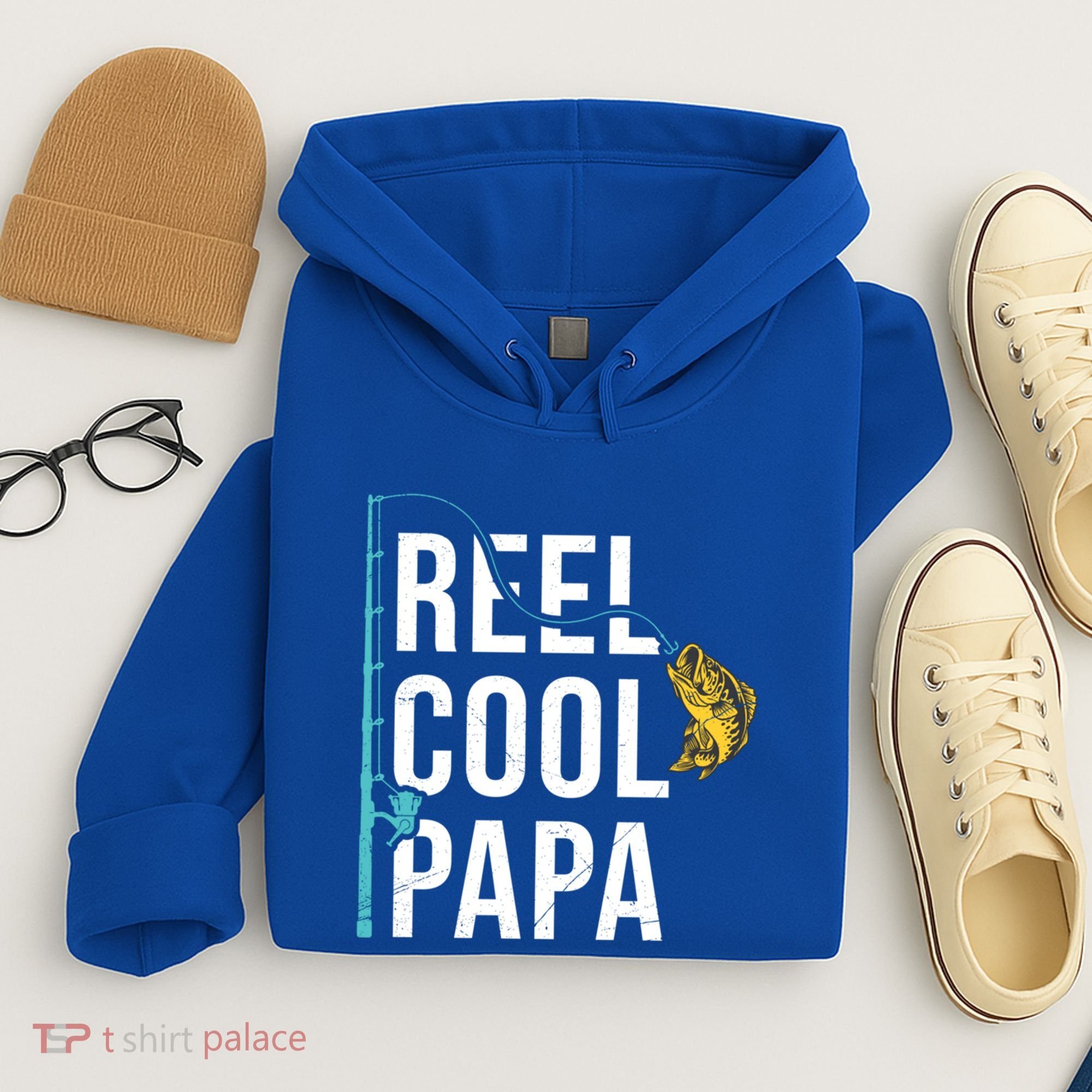 Reel Cool Papa Fishing Gift Funny FatherS Day Gift Hoodie