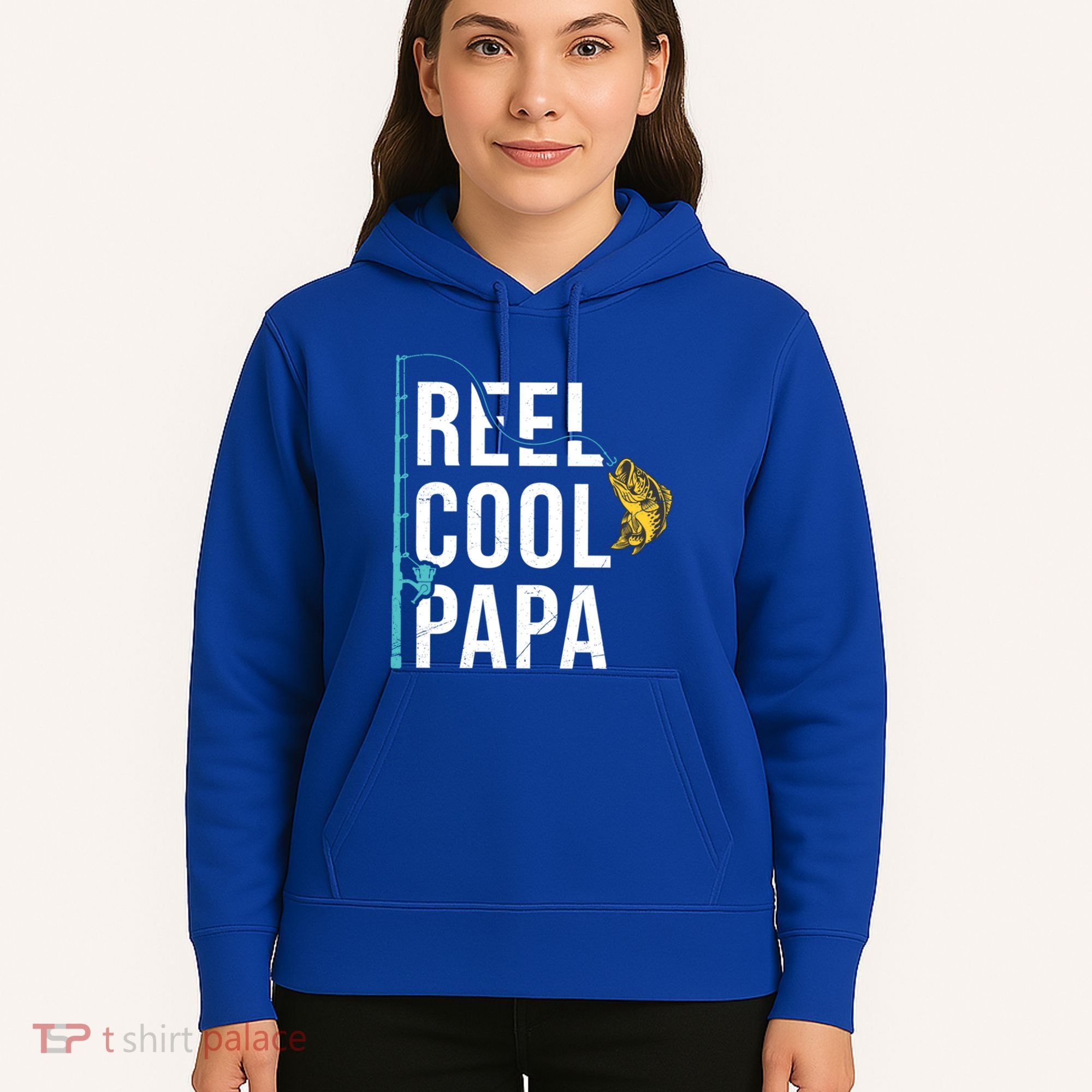 Reel Cool Papa Fishing Gift Funny FatherS Day Gift Hoodie