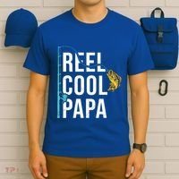 Reel Cool Papa Fishing Gift Funny FatherS Day Gift T-Shirt thumb 6