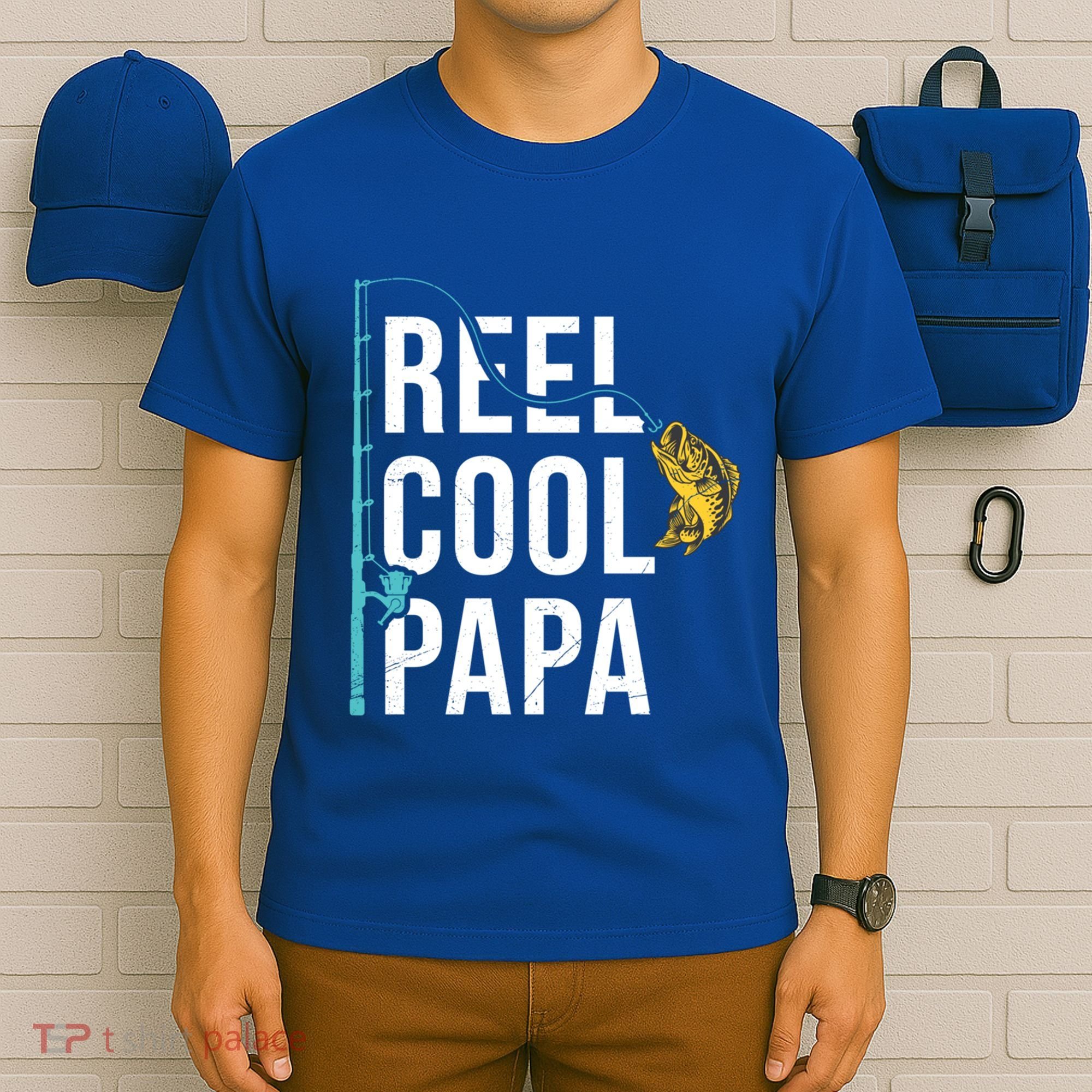 Reel Cool Papa Fishing Gift Funny FatherS Day Gift T-Shirt