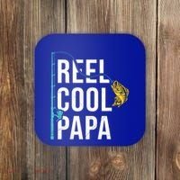 Reel Cool Papa Fishing Gift Funny FatherS Day Gift Coaster thumb 0