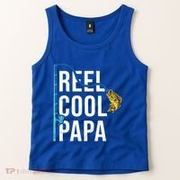Reel Cool Papa Fishing Gift Funny FatherS Day Gift Tank Top thumb 2