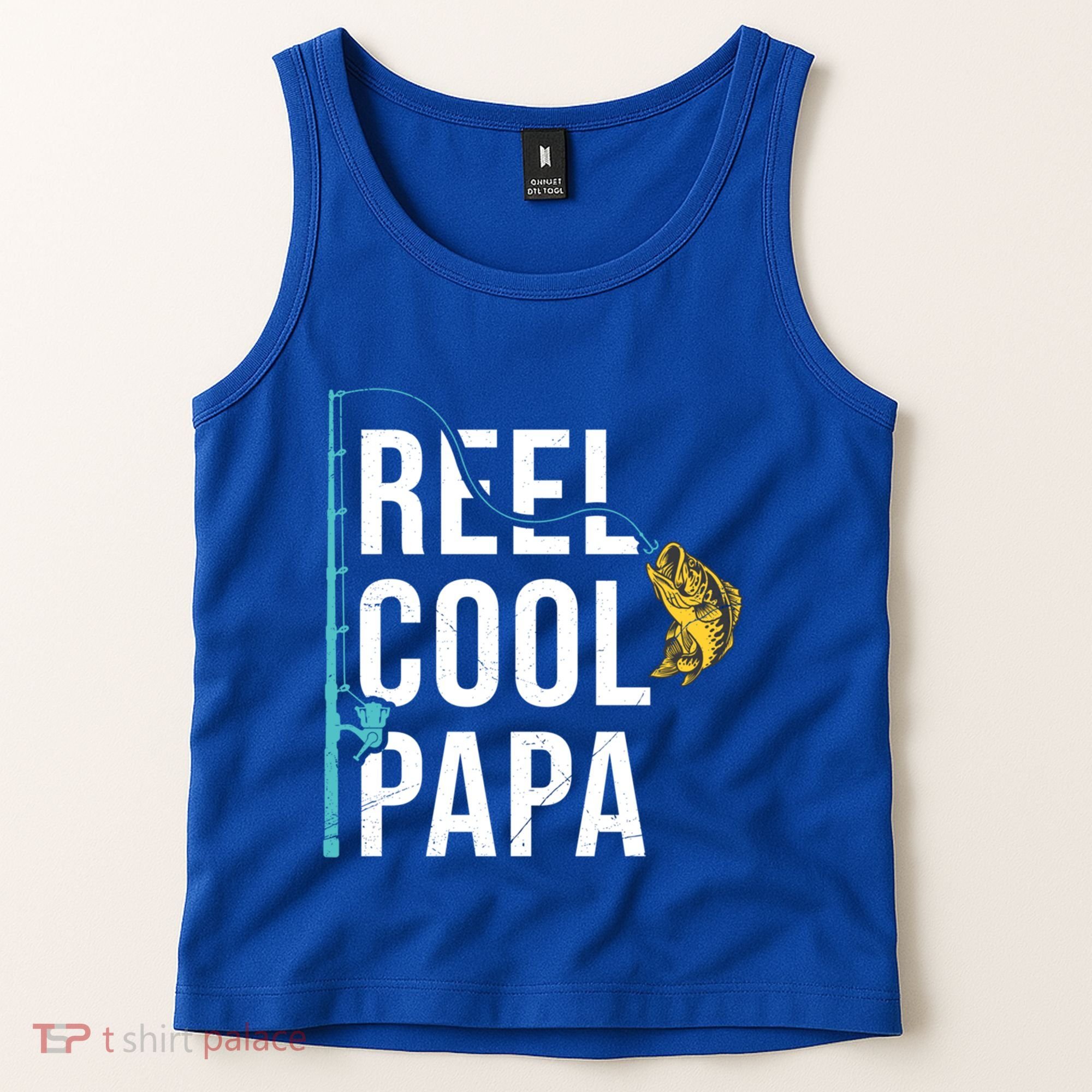 Reel Cool Papa Fishing Gift Funny FatherS Day Gift Tank Top