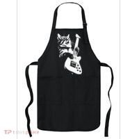 Rock Cat Playing Guitar Funny Guitar Cat Apron thumb 0