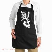 Rock Cat Playing Guitar Funny Guitar Cat Apron thumb 2