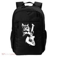 Rock Cat Playing Guitar Funny Guitar Cat Backpack thumb 0