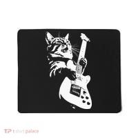 Rock Cat Playing Guitar Funny Guitar Cat Mousepad thumb 0