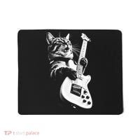 Rock Cat Playing Guitar Funny Guitar Cat Mousepad thumb 0